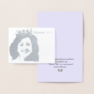 Miss USA Style Foil Crown-with Photo Greeting Foil Card
