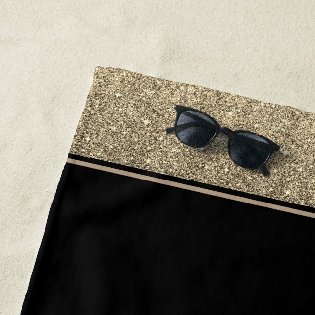 Miss USA style Glitter Beach Towel (In Situ)