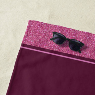Miss USA style Glitter Pageant Beach Towel