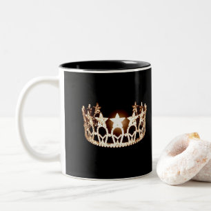 Miss USA style Gold Crown Mug