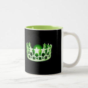 Miss USA style Green Pageant Crown  Mug