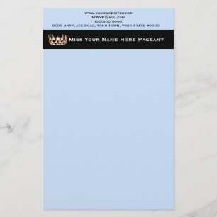 Miss USA style Letterhead Stationery