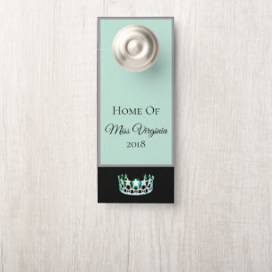 Miss USA style Pageant SEAFM SLV Crown Door Hanger
