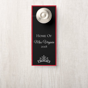 Miss USA style Pageant SLVR Crown Door Hanger