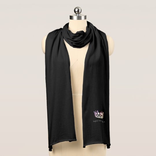 Miss USA Unisex Silver Star Crown Knit Scarf