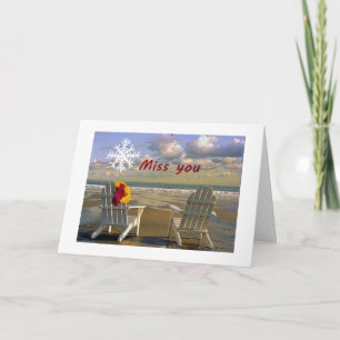 MISS YOU-BEACH CHRISTMAS CARD