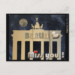 Miss you Berlin Postcard