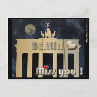 Miss you Berlin Postcard