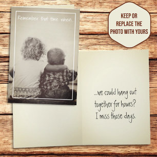 Miss You Friends Hanging Out Add Your Photo Card
