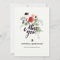 Miss You Get Well Greeting Card