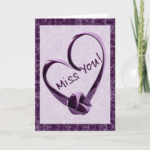 Miss You Heart Card