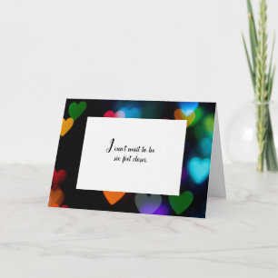 Miss You heart lights Card