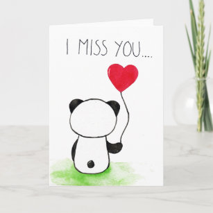 Miss You Panda Card