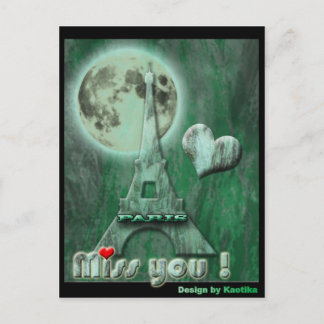 Miss you Paris Postcard