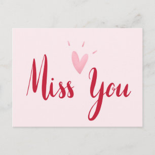 Miss You Postcard
