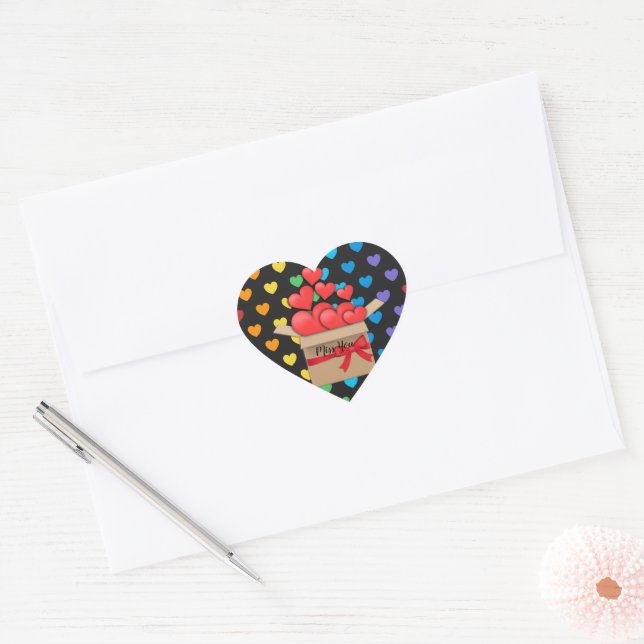 Miss you, sending you my love, heart sticker (Envelope)