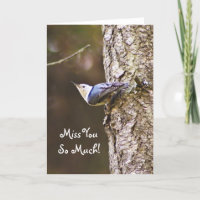 Miss You So Much Woodpecker Card