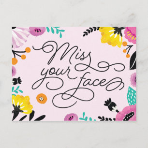 Miss Your Face Postcard