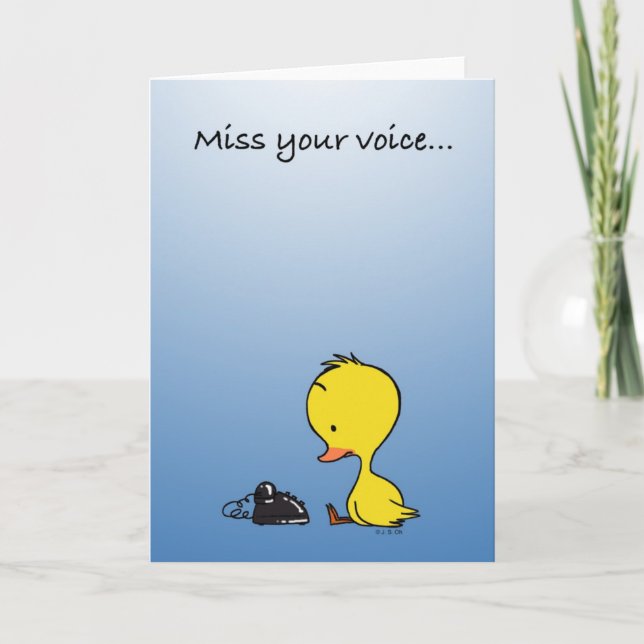Miss your voice... card (Front)
