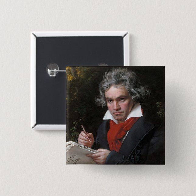 Missa Solemnis: Ludwig Beethoven Classical Music 15 Cm Square Badge (Front & Back)