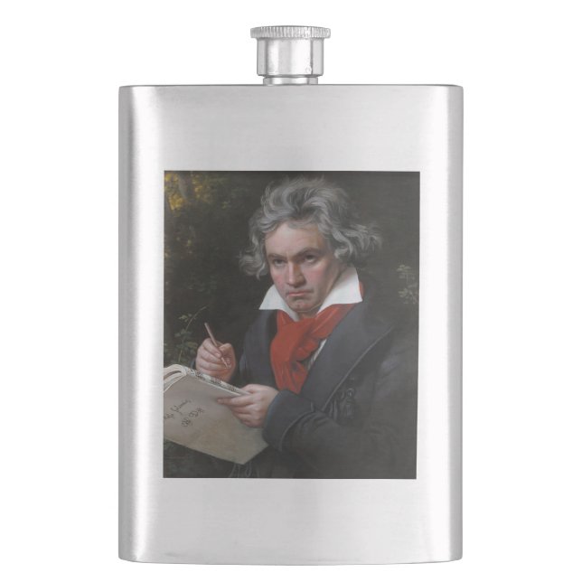 Missa Solemnis: Ludwig Beethoven Classical Music Hip Flask (Front)