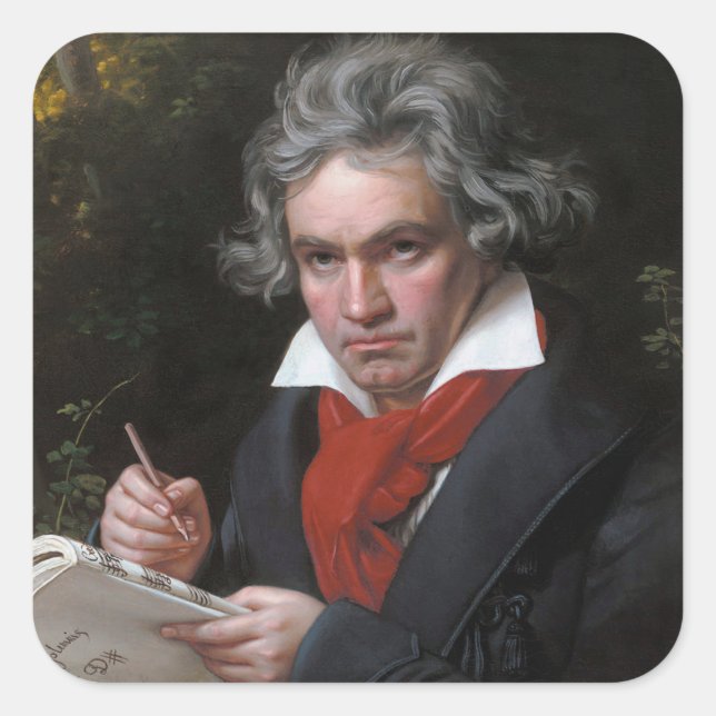 Missa Solemnis: Ludwig Beethoven Classical Music Square Sticker (Front)