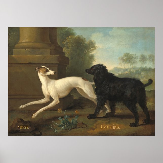 Misse and Luttine - Jean-Baptiste Oudry Fine Art Poster (Front)