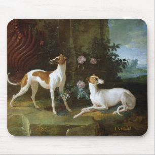 Misse and Turlu, two greyhounds of Louis XV Mouse Mat