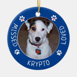 Missed Loved | Custom Dog Memorial Ceramic Tree Decoration