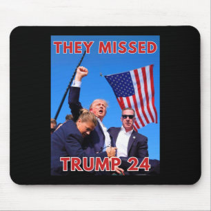Missed Trump 2024 - Patriotic Political Maga Mouse Mat