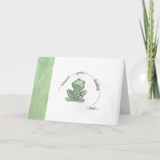 Missed Your Birthday notecard (Front)