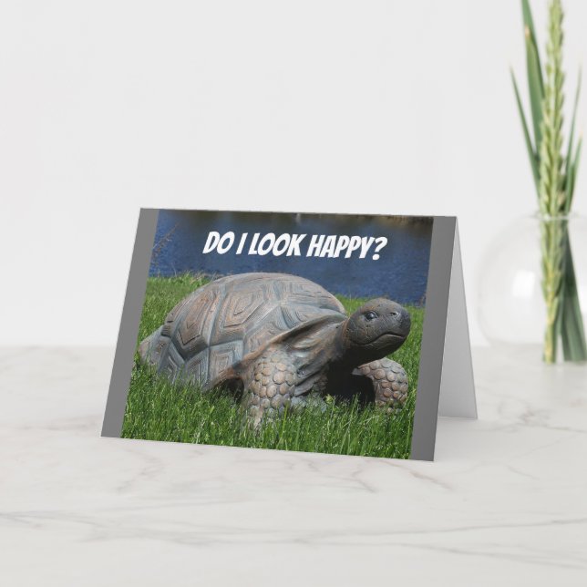 **MISSED YOUR BIRTHDAY** TURLE IS VERY MAD! HOLIDAY CARD (Front)