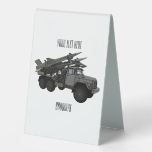 Missile vehicle cartoon illustration