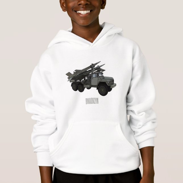 Missile vehicle cartoon illustration (Front)