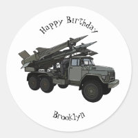 Missile vehicle cartoon illustration