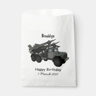 Missile vehicle cartoon illustration favour bags