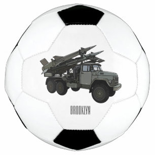 Missile vehicle cartoon illustration football