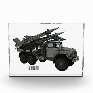 Missile vehicle cartoon illustration photo block