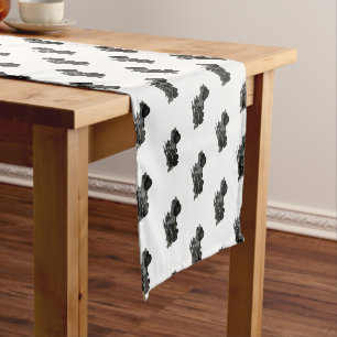 Missile vehicle cartoon illustration short table runner
