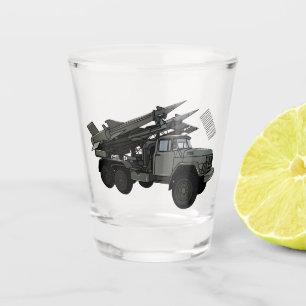 Missile vehicle cartoon illustration shot glass