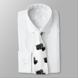 Missile vehicle cartoon illustration tie
