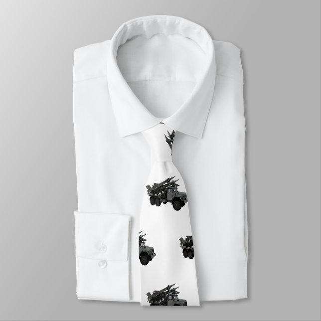 Missile vehicle cartoon illustration tie (Tied)