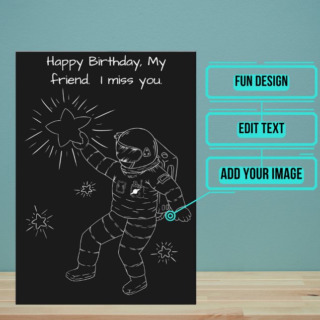 Missing a Friend Sentimental Birthday Card (This sentimental card is for those moments when you are missing a dear friend.)
