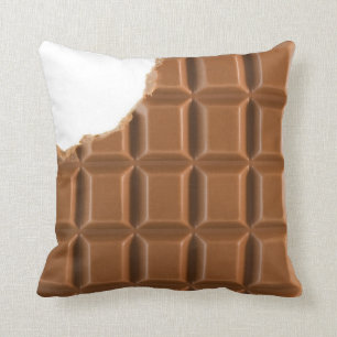 Missing bite chocolate bar pillow