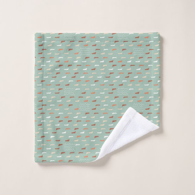 Missing boats - Light teal Wash Cloth (Wash Cloth)