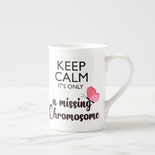Missing Chromosome Turner syndrome awareness Bone China Mug (Right)