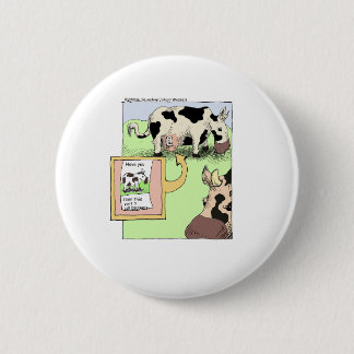 Missing Cow Funny Cartoon Gifts & Collectibles 6 Cm Round Badge