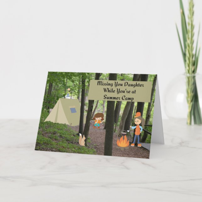 Missing Daughter at Summer Camp Woods Card (Front)