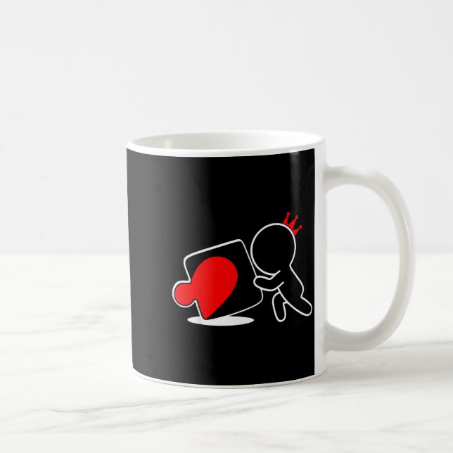Missing Ece Heart Puzzle Couple Matching Valentine Coffee Mug (Right)