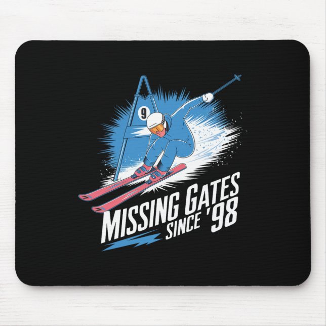 Missing Gates Since 98 Alpine Skiing  Mouse Mat (Front)